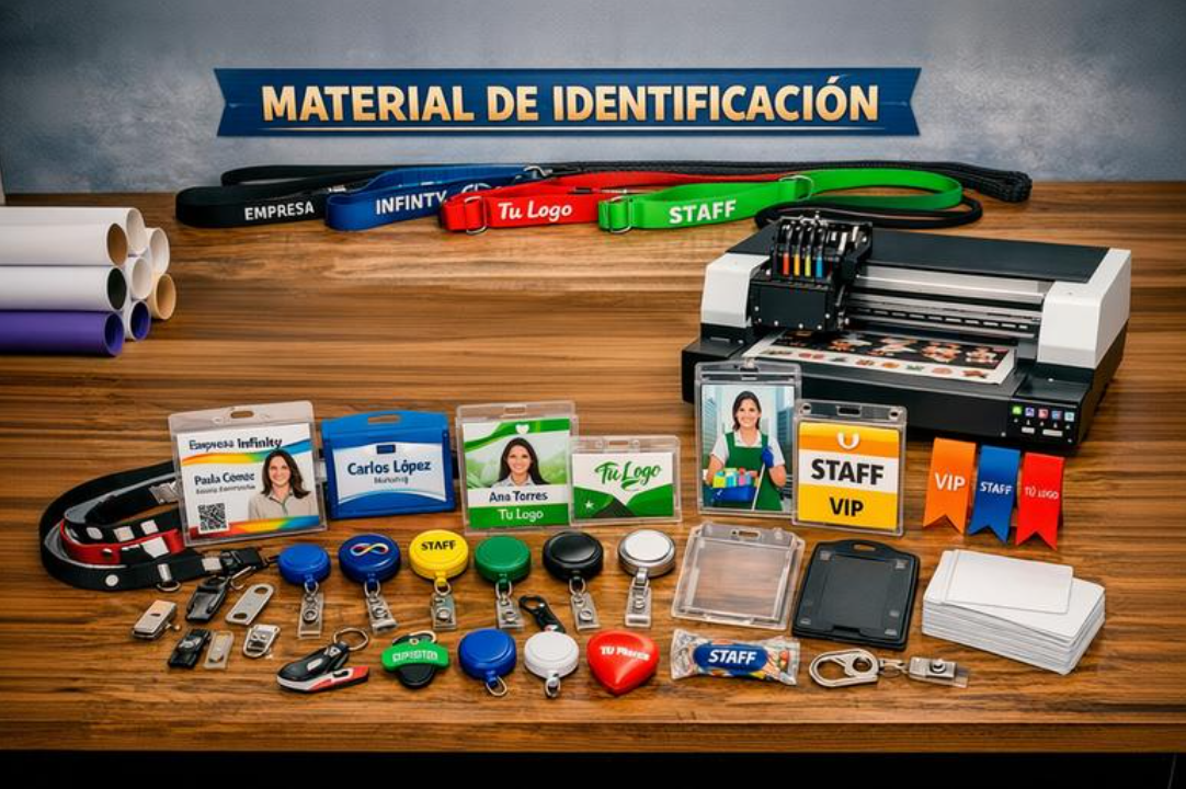Carnets de identificación organizados sobre una mesa