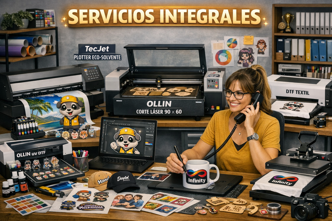 Varias piezas de publicidad en diferentes formatos