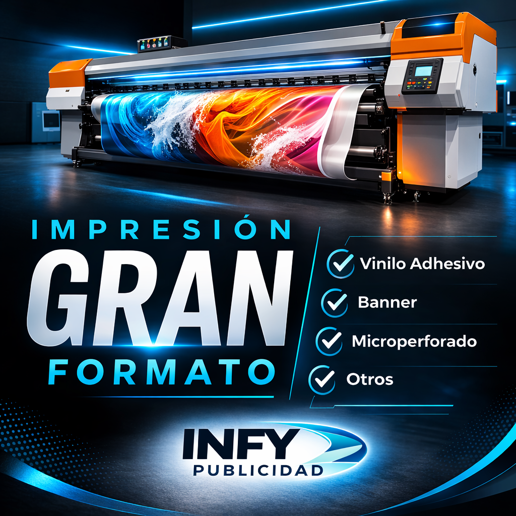 Back de escenario en gran formato con gráfica de marca